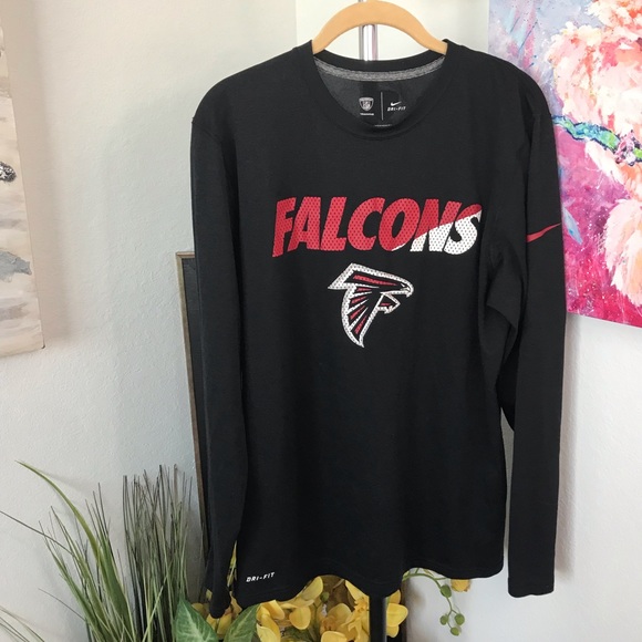 Nike NFL Atlanta FalconsCrewneck Black Top Size M - Picture 2 of 4